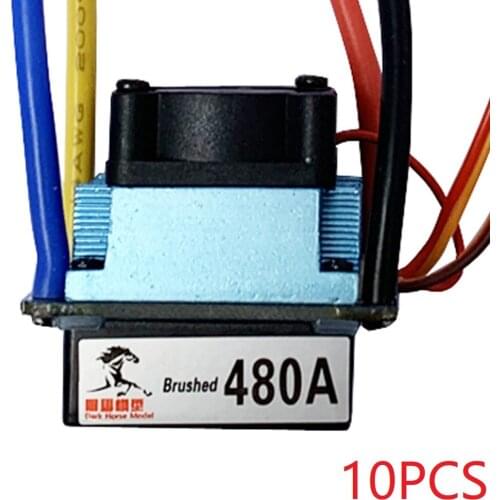 480A ESC RC Boat Air cooling 380/540/775 Brushed Motor Speed Controller Dual Mode Regulator Band Brake for 1:10 Car Bait Boat