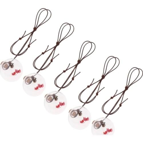 5 Pcs Hanging Glass PERFUME BOTTLE Round Shape Air Fresher Bottles