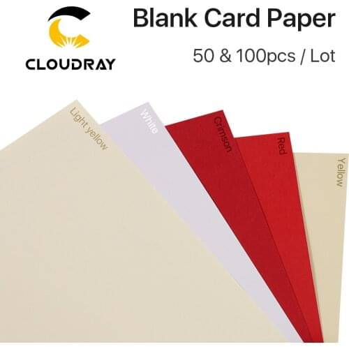 Cloudray 50/100pcs Laser Engraving Material Blank Card Paper A4 Size Leoni Pattern Cardboard For DIY Paper Cutscissor Cut Design