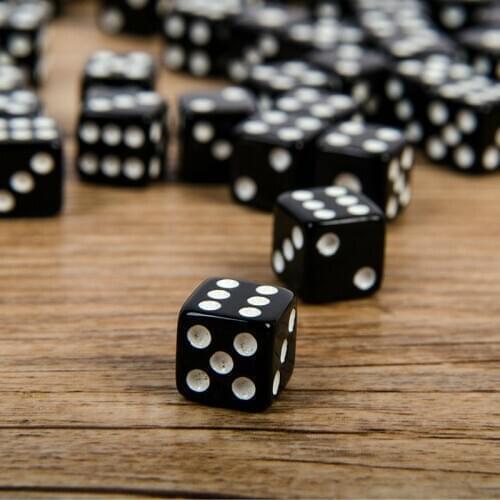 50 Piece Point Dice Puzzle Game Send Children 6 Sided Dice DIY Game Accessory Small Size 8mm