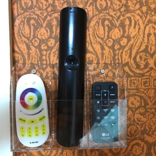 Acrylic Air Conditioner TV Remote Control Holder Case Storage Box Wall Mount Case Desk Organizer Makeup Container Wall Style