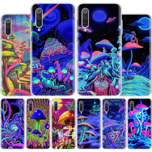 Weird Mushroom Psychedelic Cover Phone Case For Xiaomi Redmi Note 10 9 9S 8T 8 7 6 5 9A 6A 7A 8A 9C K20 S2 Pro Luxury Soft Coque