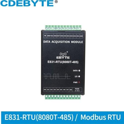 Digital Quantity 8 Channel Digital Input Relay Output Modbus RTU Dry Contact Acquisition IO Controller E831-RTU(8080T-485)