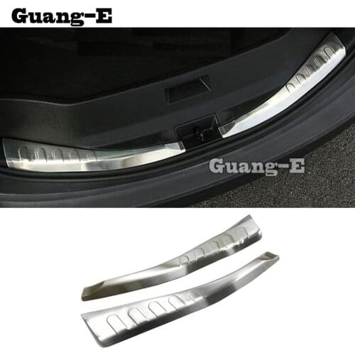 For Toyota RAV4 2014 2015 2016 Car Styling Stainless Steel Inner Rear Bumper Trim Plate Lamp Frame Threshold Pedal 2pcs