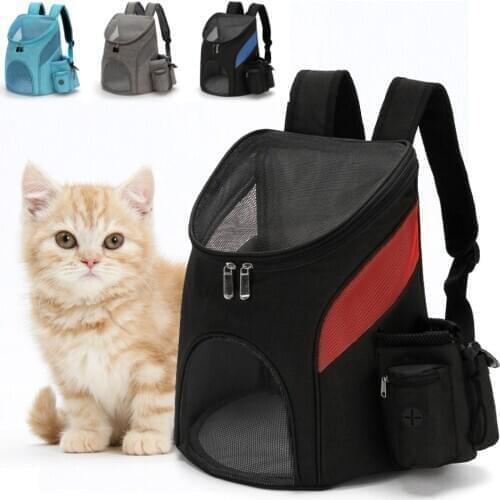 Pet Travel Bags Breathable Mesh Cat Carrier Backpack Portable Dog Bag Multifunctional Carrying Bags Outdoor Pets Puppy Carrier