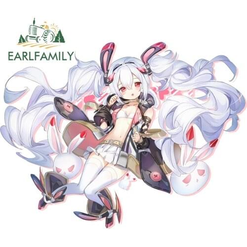EARLFAMILY 13cm x 9.9cm for Laffey Azur Lane Car Stickers Simple Fashionable Decals Sunscreen Creative Vehicle Caravan Decor
