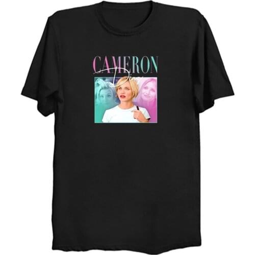 Cameron Diaz Tshirts Men Fashion Summer T-shirts Tshirt Hip Hop Girl Printed Top Tees Streetwear Harajuku Funny Streetwear Men