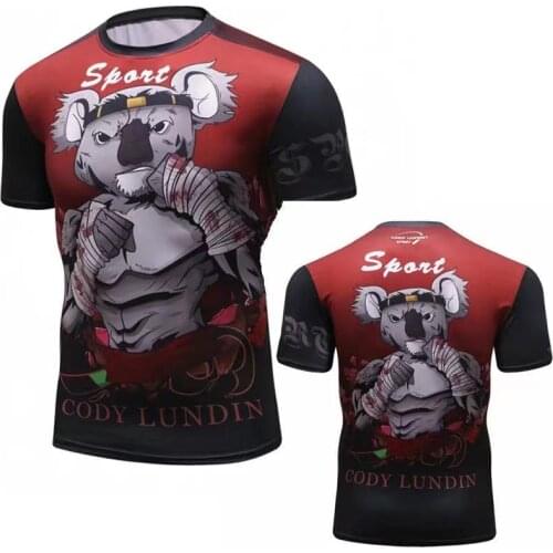 MMA Rashguard bjj Jiu jitsu T Shirts Men Muay Thai t shirt Kickboxing Shirts Breathable Boxe Fighting MMA Clothing Boxing Jersey