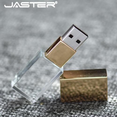 JASTER free shipping DIY custom logo new rotating glass usb 2.0 flash memory with keychain (without LED lights)