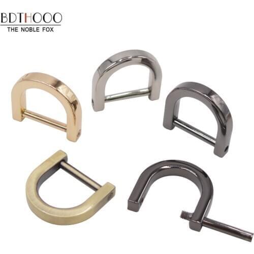 BDTHOOO 10pcs/lot Metal Hook Clasp For Purses Handle Luggage Bags Removable Activity Screw D Buckle for Handbags Hardware