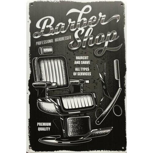 Barber Shop Metal tin sign Pub Bar Decoration Tin Sign Shabby Chic Home Decor Plaque wall art Man Cave