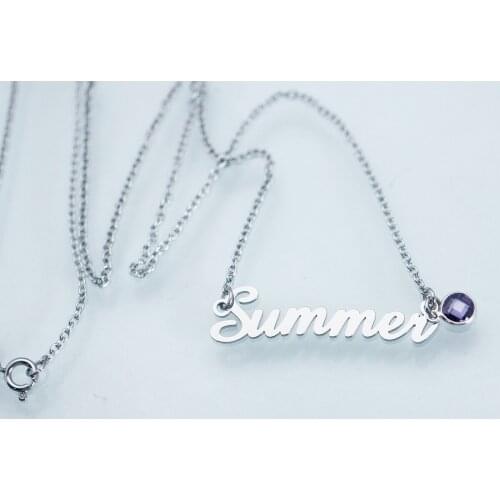Fashion Jewelry Custom Name Necklace 316 Stainless Steel English Name Necklace