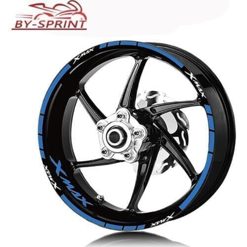 For Yamaha xmax XMAX 125 250 300 X-MAX Tire Stickers Film Reflective Wheel Stripe Waterproof Motorcycle Decorative Sticke Decals