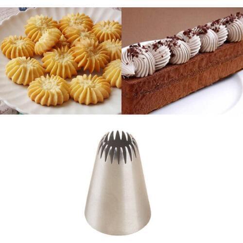 #195 Large Size Cake Decorating Pastry Piping Nozzle Icing Tips Bakeware Kitchen Cookies Tools Stainless Steel Cupcake Tube