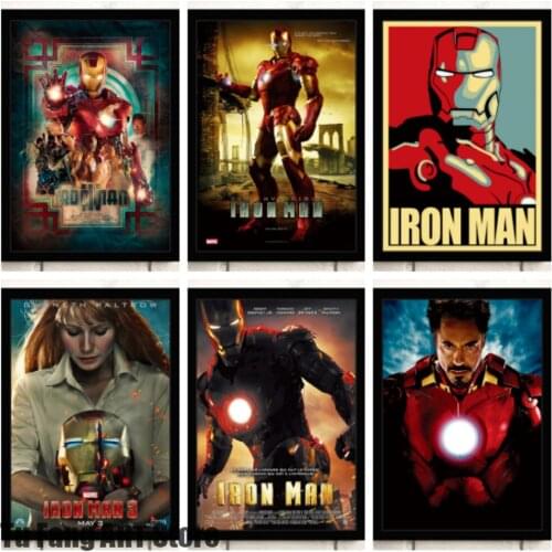 Marvel Iron Man Movie Wall Art Canvas Painting Nordic Posters and Prints Room Decor Pictures for Living Kids Home Decoration