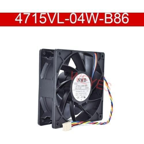 Original For 4715VL-04W-B86 DC12V 3.60A 12038 120 * 120 * 38mm Four-Wire Cooling Fan