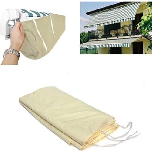 Outdoor Garden Awning Storage Bag Beige Telescopic Roller Blind Protection Cover Dustproof Waterproof Parasol