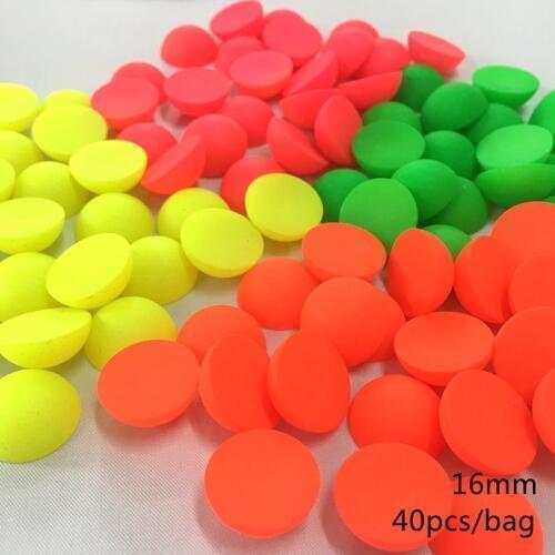 Meideheng ABS semicircle fluorescent colorful beads for Jewelry making DIY childrens Necklace bracelet accessories 16mm 40pcs