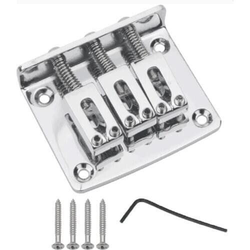 Adjustable 3 String Guitar Tailpiece Bridge Guitar Parts, Musical Instrument Accessories,Silver