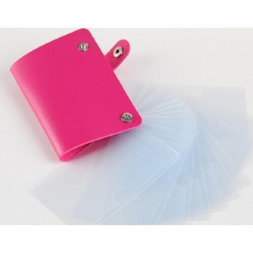 PU leather women card wallet men credit card pouch bag name card bag for girls boys