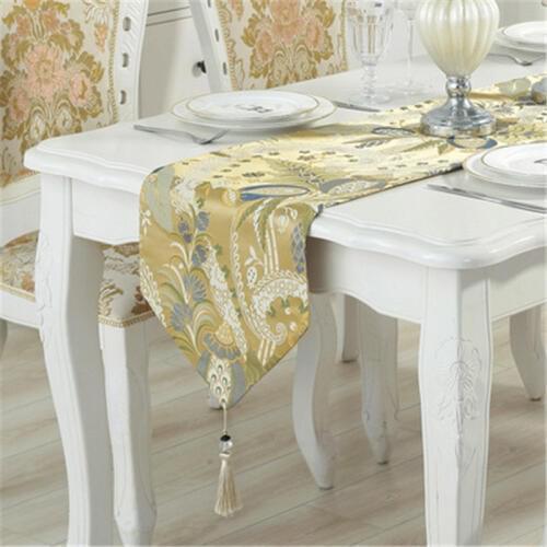 SBB Europe modern Simple Luxury style silk embroidered luxurious delicate table runner fresh color tea table flag dining room