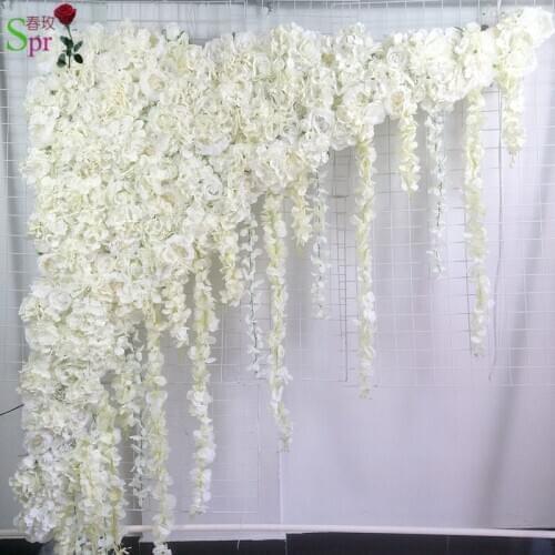 SPR artificial rose flower arch row big Triangula flowers panles wedding decoration flower wall backdrop table centerpiece flore