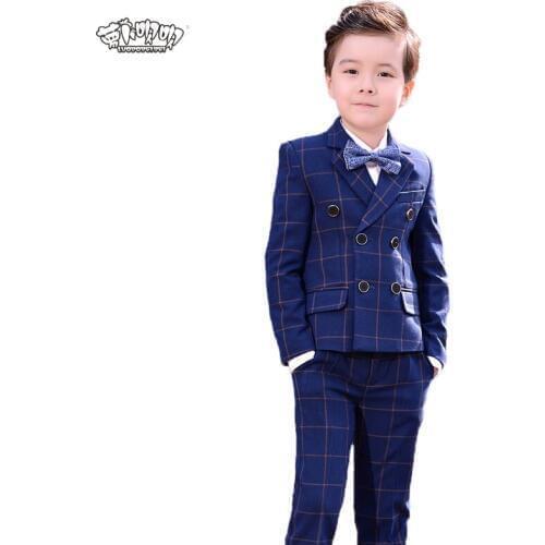 2020 Boys Wedding suit flower boys Blazer Shirt Pants Tie 4Pcs clothing set children formal suits piano party clothes