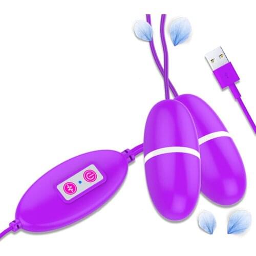 USB Double Vibrating Eggs 12 Frequency Multispeed G Spot Vibrator Single/Double Sex Toys for Women Adult Products Waterproof