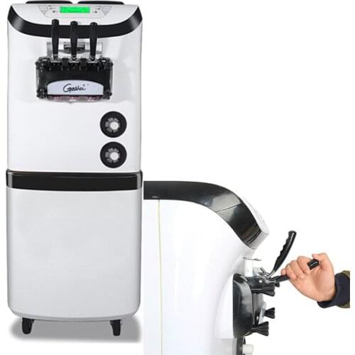 Vertical Ice Cream Making Machine With The Lcd Panel Stainless Steel Soft Ice Cream Maker