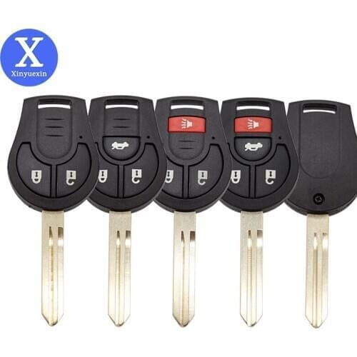 XinYueXin Case Fob Remote Key Shell 2/3/4 Buttons For Nissan Cube Qashqai Juke Suny Sylphy March Tiida Micra Remote Fob