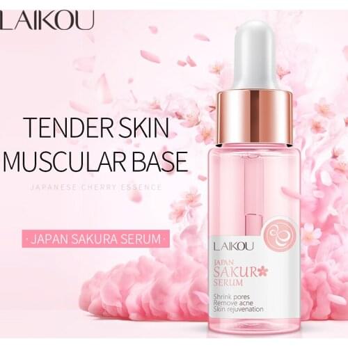 LAIKOU Japan Sakura Facial Essence Balance Grease Anti-Aging Hyaluronic Acid Face Serum Pure Whitening Moisturzing Skin Care
