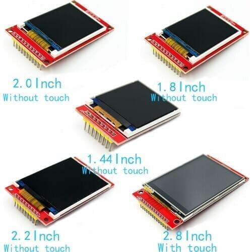 1.44/1.8/2.0/2.2/2.8 Inch TFT Color Screen LCD Display Module Drive ST7735 ILI9225 ILI9341 Interface SPI 128*128 240*320