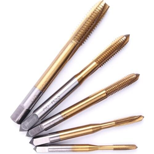1Pcs M3 M4 M5 M6 Hand Tools Straight Flute Spiral Pointed Tap High Speed Steel Right Hand Tap Screw Thread Machine