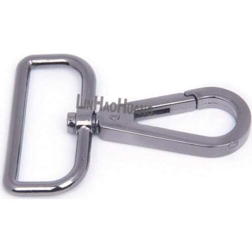 10pcs/lot 38mm 1.5 inch Black nickle Alloy Swivel Clasps Snap Key Hooks DIY Key Chain Ring Free Shipping 2017031501