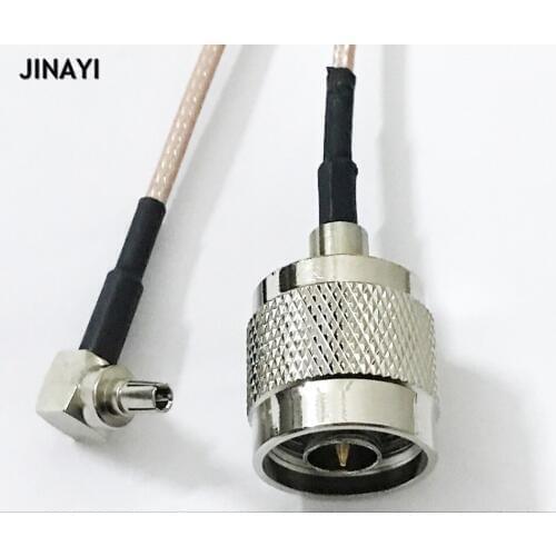 10pcs/lot N male plug to CRC9 male right angle RG316 RF Pigtail jumper cable 25cm
