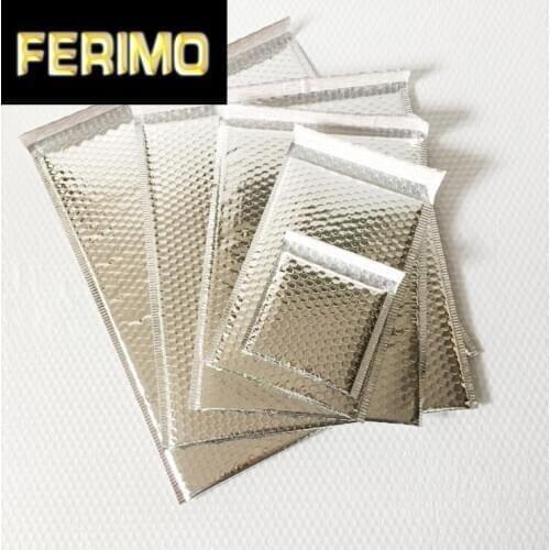 100pcs Silver Bubble Envelope Mailer Packaging Bubble Envolope Bag Free Shipping small Poly plastic Padded bag