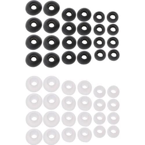 12 Pairs(S/M/L)/Set New Soft Clear Silicone Replacement Eartips Earbuds Cushions Ear pads Covers For Earphone Headphone