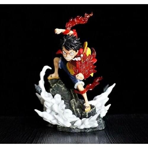 18CMClassic Anime One Piece Fire Boxing Monkey D Luffy Action Humanoid Hand-changeable Boxed Model Decoration Toy Childrens Gift