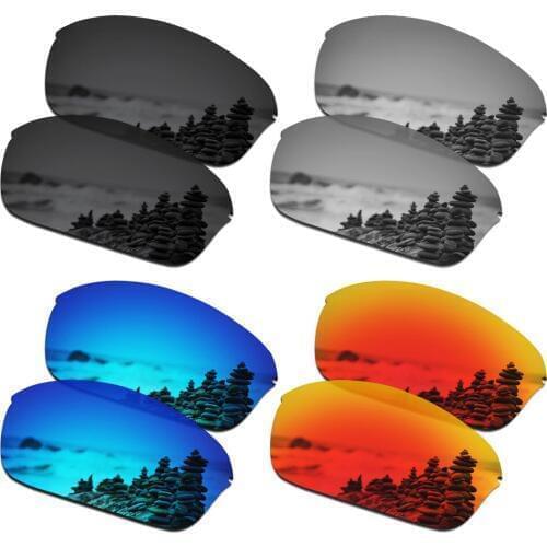 SmartVLT 4 Pairs Polarized Sunglasses Replacement Lenses for Oakley Half Wire 2.0 - 4 Colors