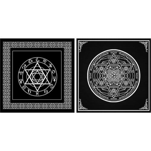 448D Non-woven Tarot Tablecloth Rune Divination Altar Tarot Patch Table Cover for magicians Daily Board Games Card Pad