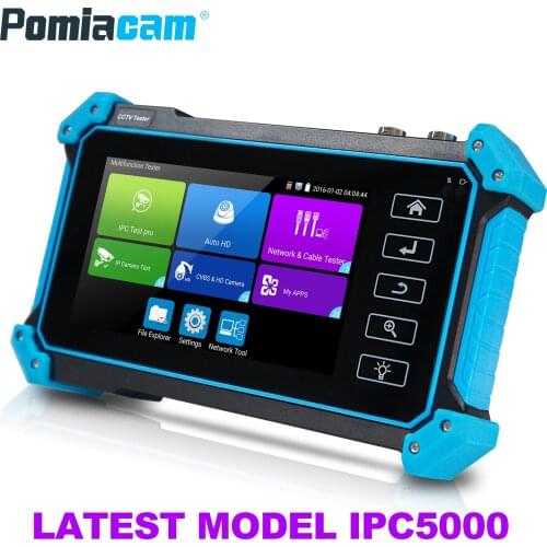5 inch wanglu coaxial HD CCTV Tester monitor 8MP AHD TVI CVI IP IPC5000 Plus HDMI VGA input analog test POE DC12V output