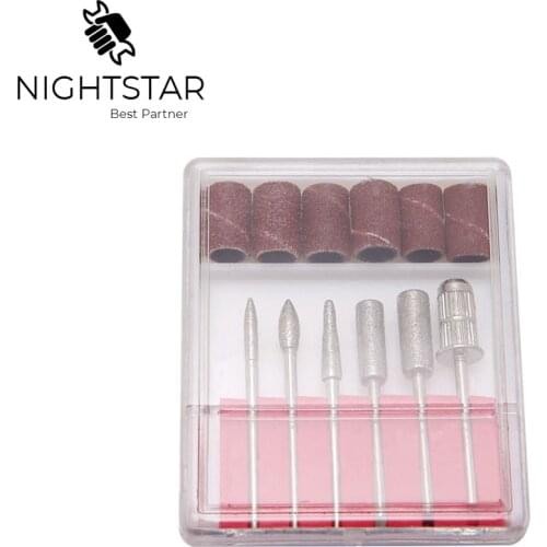6pcs Nail Drill Kit Bits file For Electric Drills & Filling System Nail Art Tools For Woodworking Drill