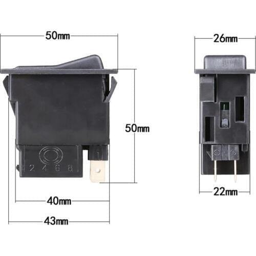 Automobile Truck Car Vehicle Engineering Rocker Button Two Gear 3 Pin Switch