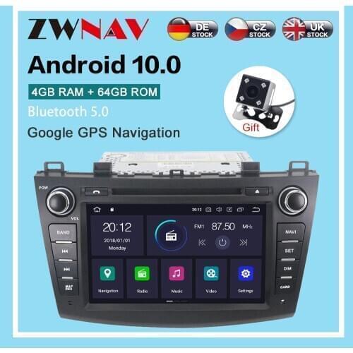 Android10.0 4G+64GB Car radio player GPS Navigation For Mazda 3 2 2009-2012 Multimedia Player Radio stereo head unit dsp video