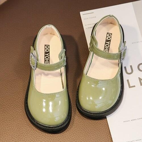CAPSELLA KIDS Leather Shoes Autumn Girls Princess Mary Janes Dress Shoes 1-6 Years Toddler Children Student Soft Sole Shoe 21-30