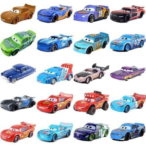 Disney Pixar Racing 2 Racing 3 Lightning McQueen Family Jackson Storm 1:55 Childrens Anime Figure Model Alloy Die Casting Toys