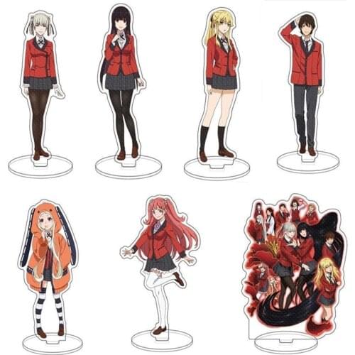 Anime Kakegurui Figure Jabami Yumeko Acrylic Stand Character Model Plate Holder Desktop Decoration Stationery Toy Collection