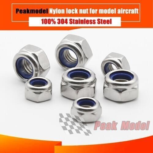 High quality stainless steel Metric M2 M3 M4 M5 lock nut lock nut For Nitro Gasoline Engines Airplane