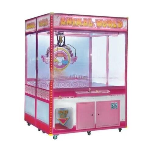 Hot sell Malaysia coin operated Animal World Toy Claw Crane Game Machine