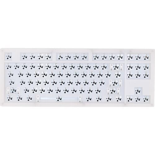 Keypro 87 key Custom Mechanical Keyboard Kit 80% TKL PCB CASE hot swappable switch support lighting effects with RGB switch led